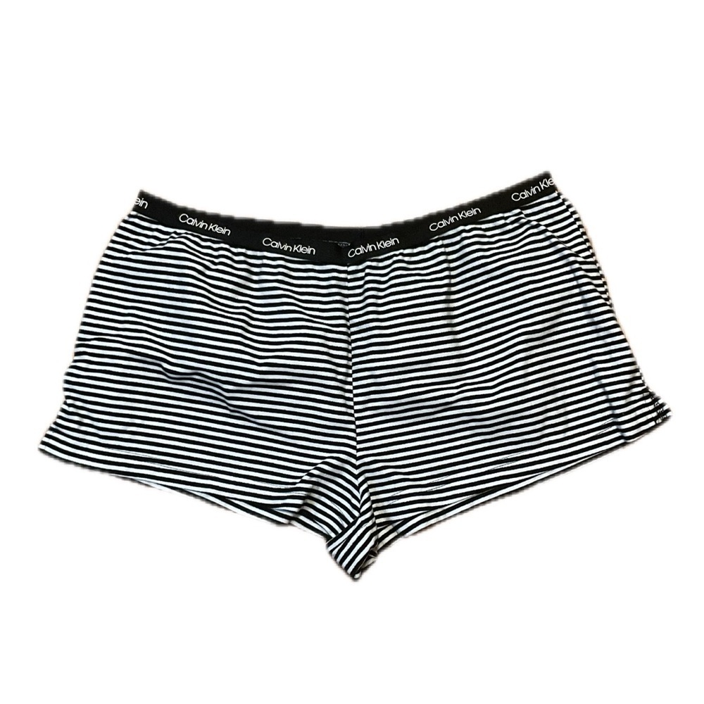 Calvin Klein Monochrome Striped Apparel Modern Cotton Lounge Shorts